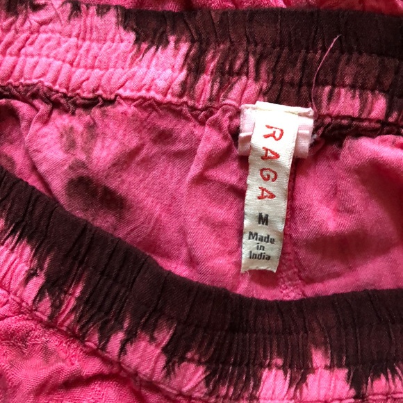 Pink & brown tie dye shorts - Picture 3 of 3